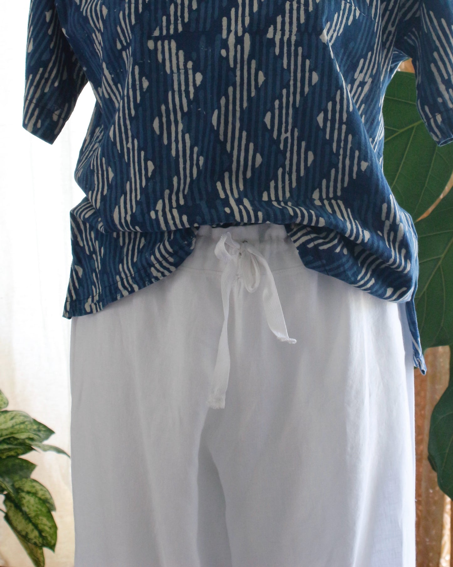 Cotton Print Top Squiggle Print