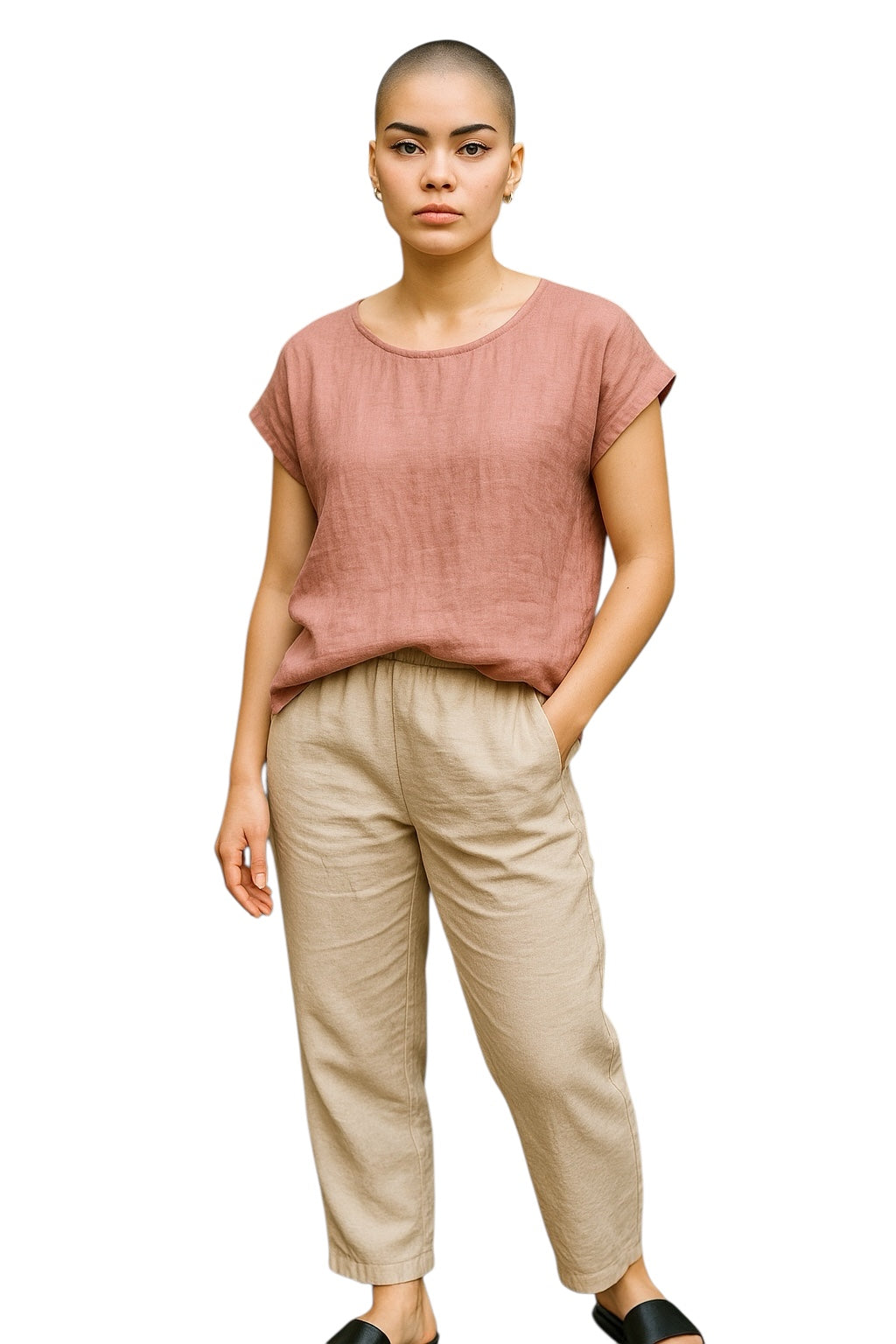 Mesh Linen Top Maple