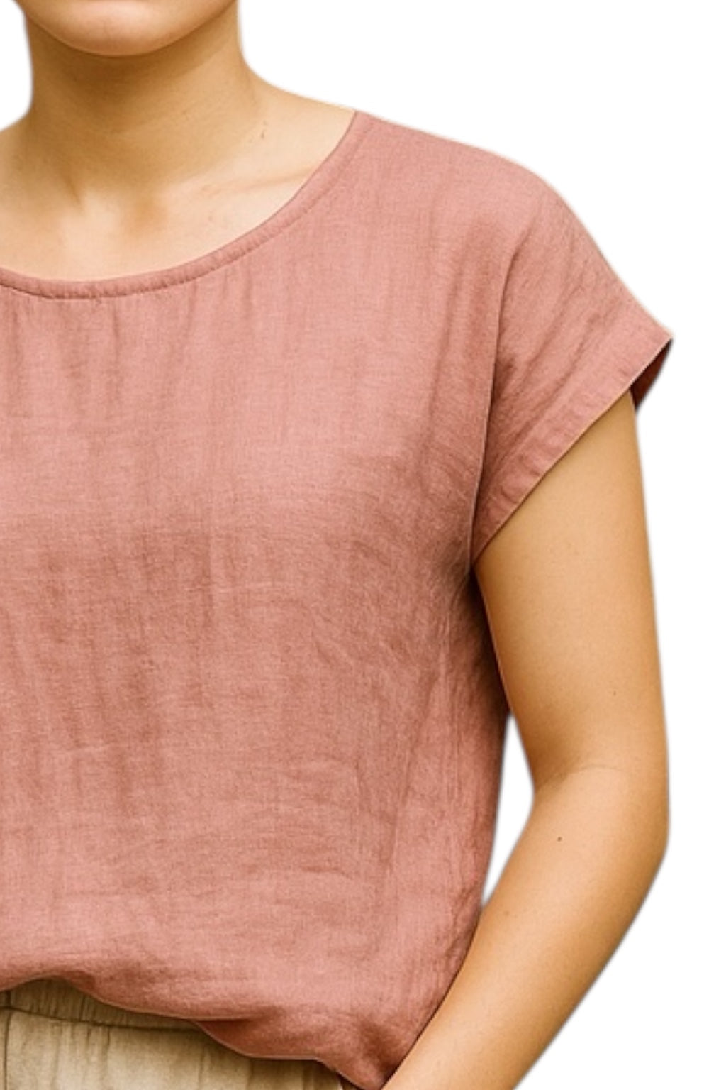 Mesh Linen Top Maple