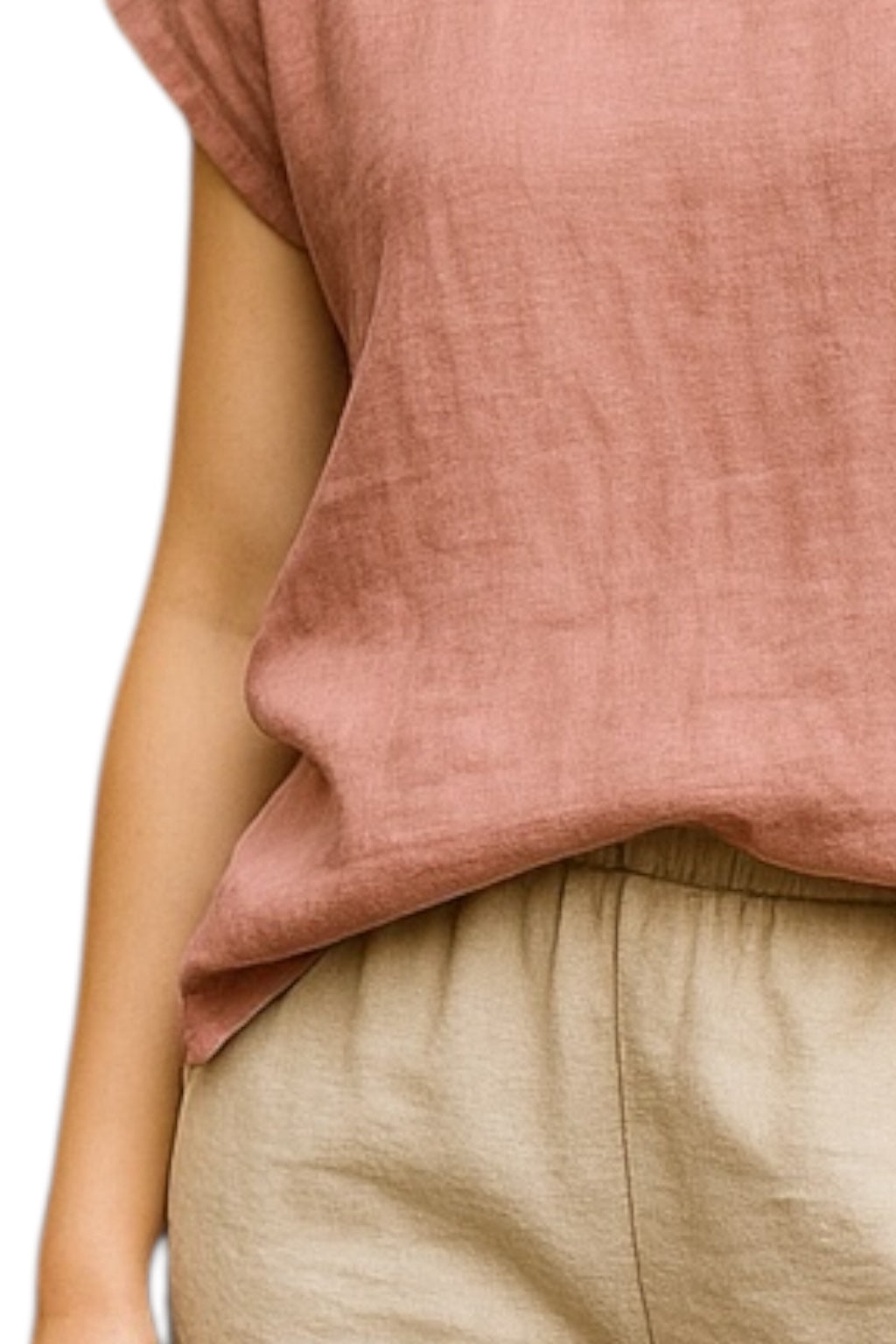 Mesh Linen Top Maple