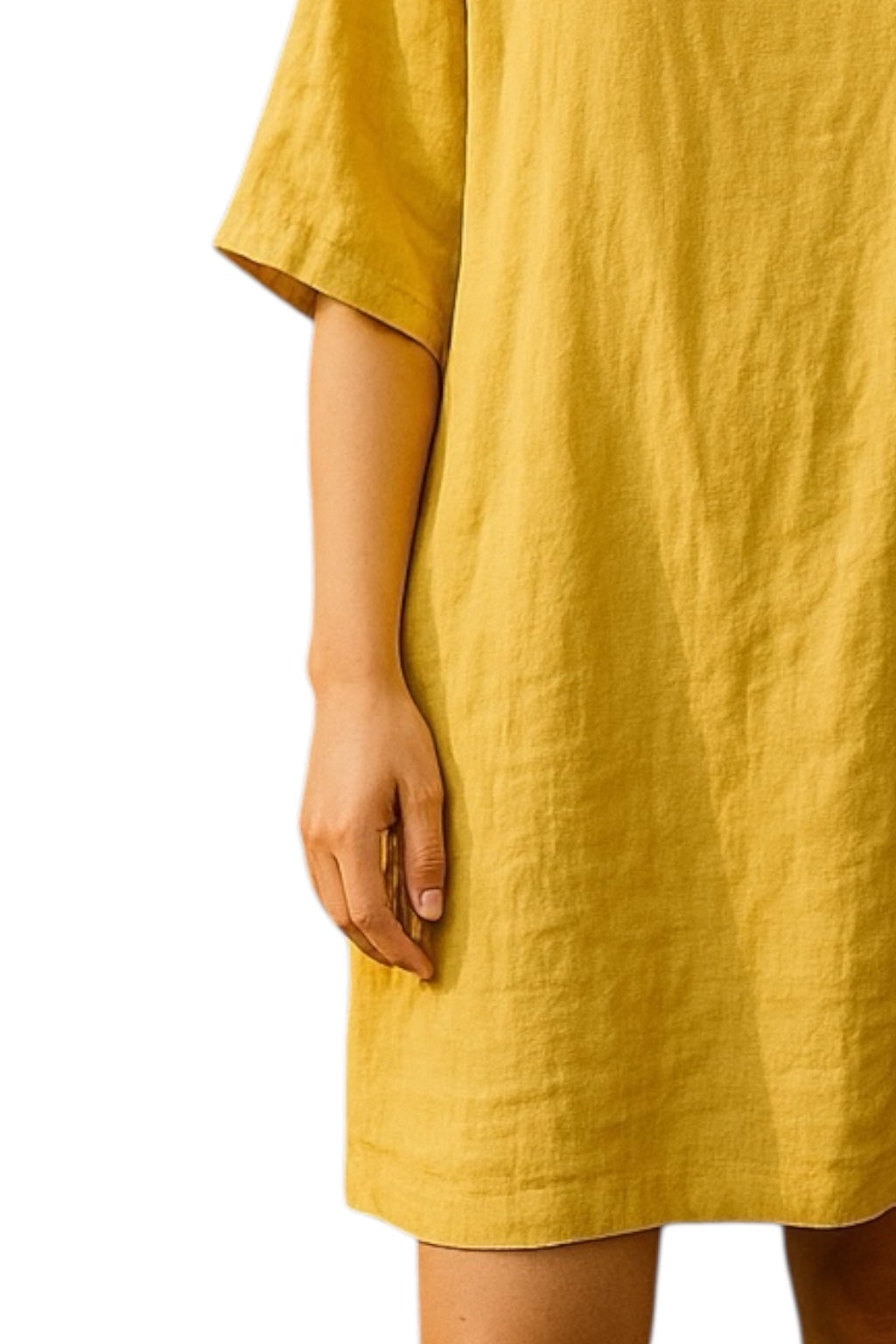 Mesh Linen Dress Dijon