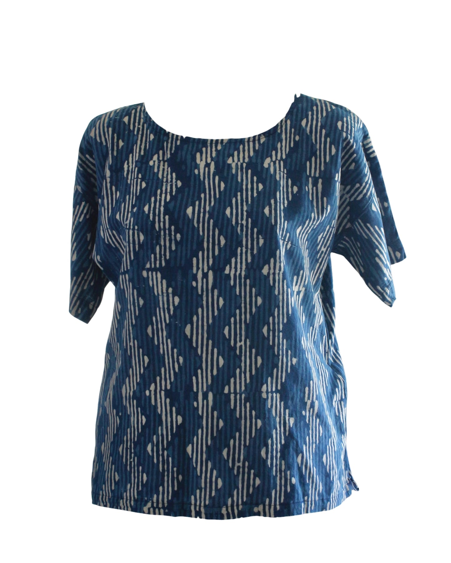 Cotton Print Top Squiggle Print