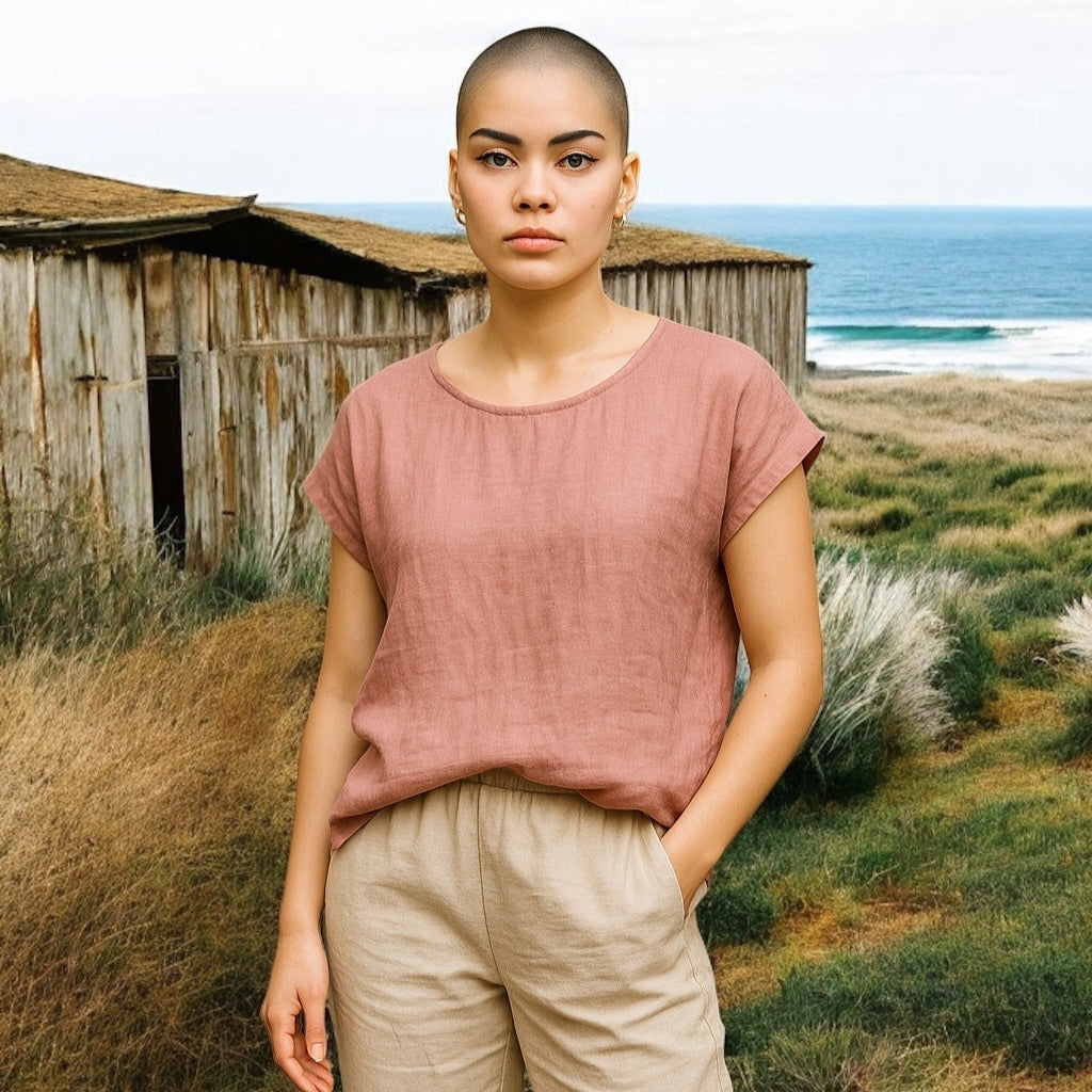Mesh Linen Tops