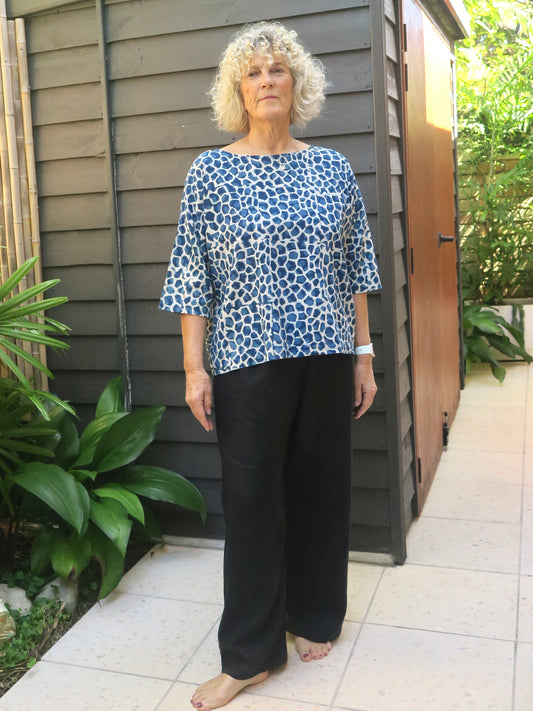 Cotton Print Top Square