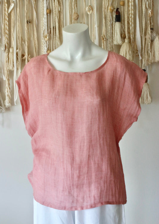 Mesh Linen Top Maple