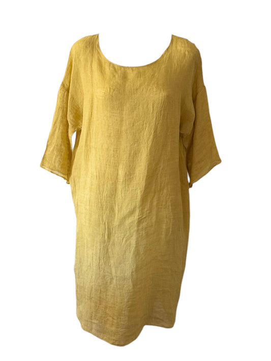 Mesh Linen Dress Dijon