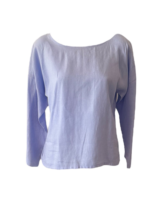 Havana Linen Sleeved Top Jacaranda